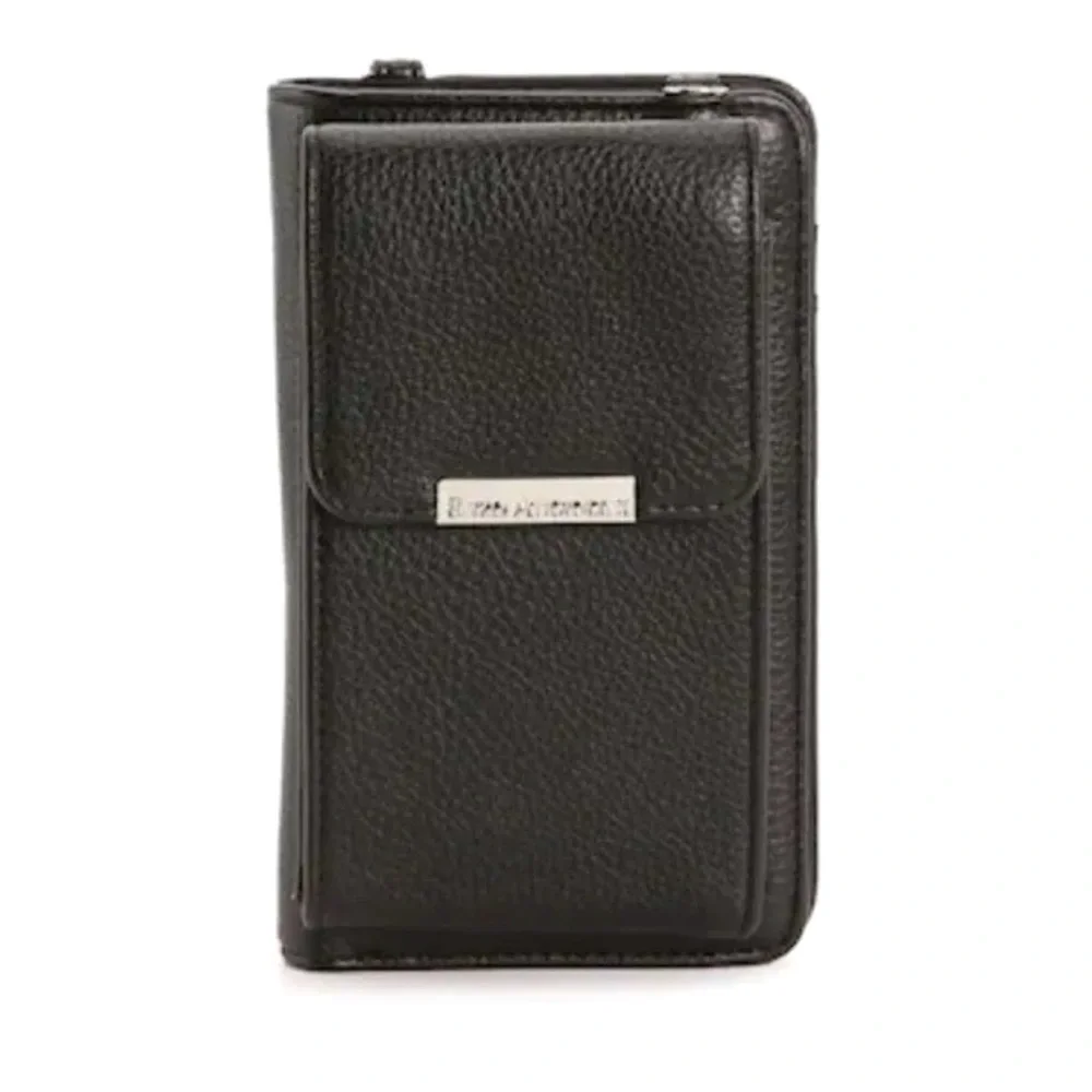 ENZO ANGIOLINI Black Phone / Crossbody Purse Zip $48 Versatile